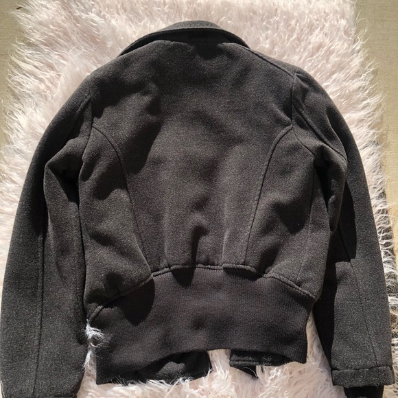 Short charcoal gray pea coat by Ashley - Picture 6 of 6